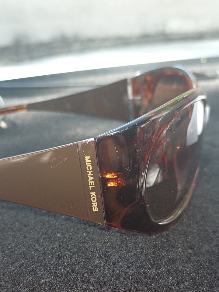 Michael Kors Women's Brown Tortoise Frame Sunglasses With Gold Logo